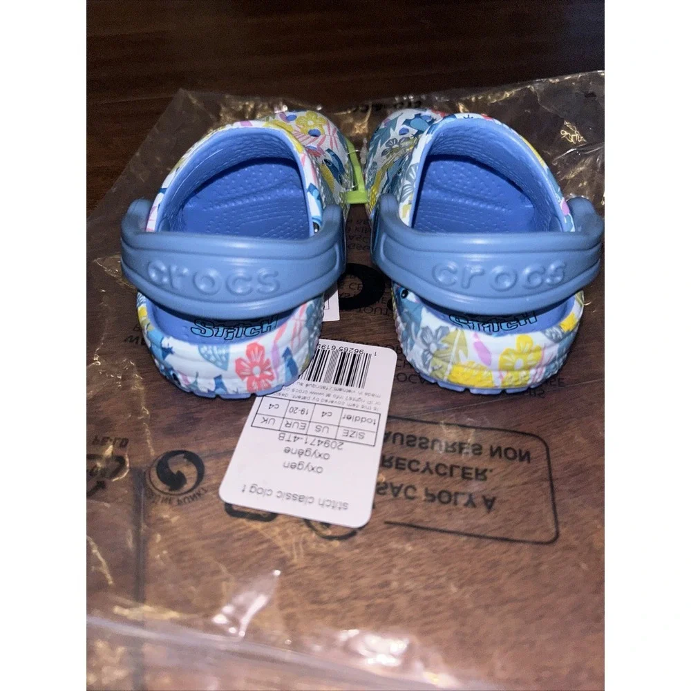 Crocs Disney Stitch Classic Clogs Sz 4 C4 toddler Slip On Sandals NEW w/out Box‎